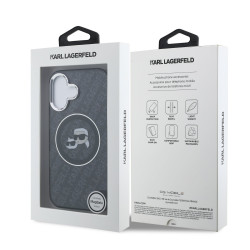 Karl Lagerfeld IML K&CH Heads Repeated Logo MagSafe Case for Apple iPhone 16