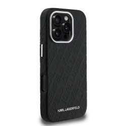 Karl Lagerfeld Grained PU Repeated Logo MagSafe Case for Apple iPhone 16 Pro Max