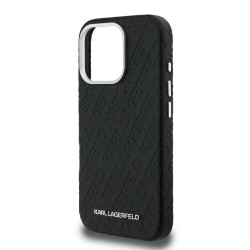 Karl Lagerfeld Grained PU Repeated Logo MagSafe Case for Apple iPhone 16 Pro Max