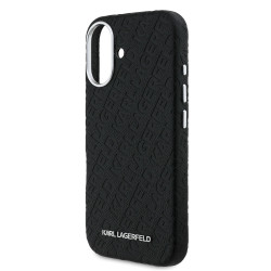 Karl Lagerfeld Grained PU Repeated Logo MagSafe Case for Apple iPhone 16