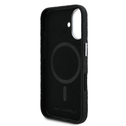 Karl Lagerfeld Grained PU Repeated Logo MagSafe Case for Apple iPhone 16