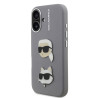 Karl Lagerfeld Grained PU K&CH Heads Case for Apple iPhone 16