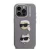 Karl Lagerfeld Grained PU K&CH Heads Case for Apple iPhone 15 Pro