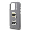 Karl Lagerfeld Grained PU K&CH Heads Case for Apple iPhone 15 Pro