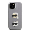 Karl Lagerfeld Grained PU K&CH Heads Case for Apple iPhone 15