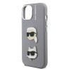Karl Lagerfeld Grained PU K&CH Heads Case for Apple iPhone 15