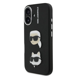 Karl Lagerfeld Grained PU K&CH Heads Case for Apple iPhone 16
