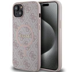 Guess 4G Collection Leather Metal Logo MagSafe for Apple iPhone 13 / 14 / 15