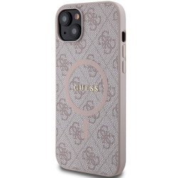 Guess 4G Collection Leather Metal Logo MagSafe for Apple iPhone 13 / 14 / 15