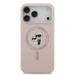 Karl Lagerfeld Liquid Silicone Karl and Choupette MagSafe Case for Apple iPhone 17 Pro Max