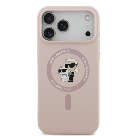 Karl Lagerfeld Liquid Silicone Karl and Choupette MagSafe Case for Apple iPhone 17 Pro Max