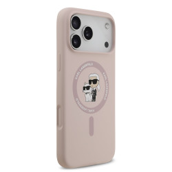 Karl Lagerfeld Liquid Silicone Karl and Choupette MagSafe Case for Apple iPhone 17 Pro Max