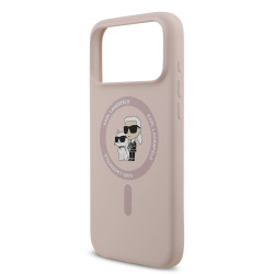 Karl Lagerfeld Liquid Silicone Karl and Choupette MagSafe Case for Apple iPhone 17 Pro Max