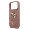 Guess PU Fixed Glitter 4G Metal Logo Case for Apple iPhone 17 Pro