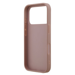 Guess PU Fixed Glitter 4G Metal Logo Case for Apple iPhone 17 Pro