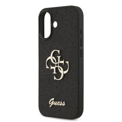 Guess PU Fixed Glitter 4G Metal Logo Case for Apple iPhone 17