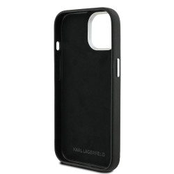 Karl Lagerfeld Grained PU K&CH Heads Case for Apple iPhone 15