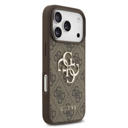 Guess PU 4G Metal Logo Strap Case for Apple iPhone 17 Pro