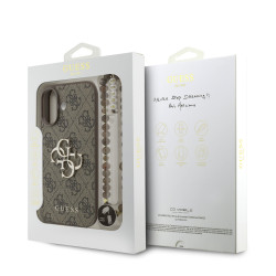 Guess PU 4G Metal Logo Strap Case for Apple iPhone 17