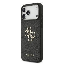 Guess PU 4G Metal Logo Strap Case for Apple iPhone 17 Pro Max