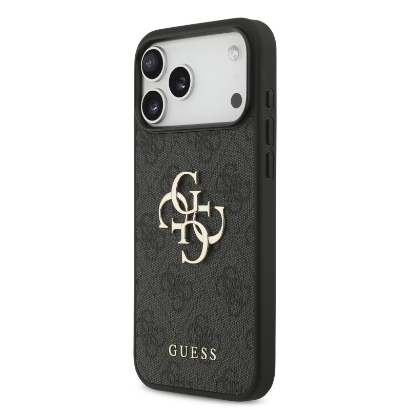 Guess PU 4G Metal Logo Strap Case for Apple iPhone 17 Pro Max