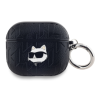 Karl Lagerfeld PU Embossed and Choupette Head Case for Apple AirPods 3