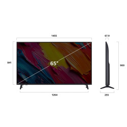 LG QNED AI 65QNED70A6A televizorius 165,1 cm (65") 4K Ultra HD Smart TV „Wi-Fi“ Juoda