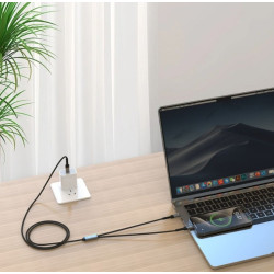 Swissten 2in1 Charging USB-C / 2x USB-C Cable 100W 1.5m