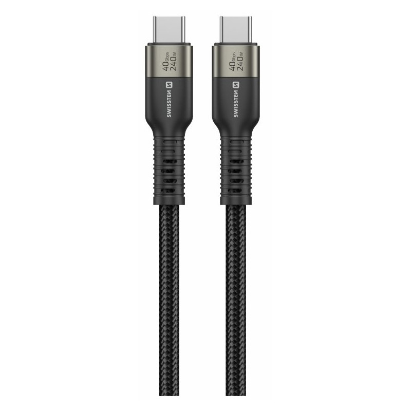 Swissten TB3 & TB4 / USB 4.0 / 8K@60Hz / 40 Gb/s / 240W USB-C Data and Video Cable 0.5m