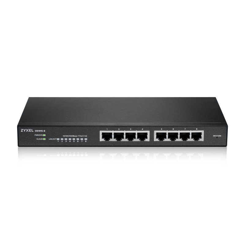 Zyxel GS1915-8 Valdomas L2 Gigabit Ethernet (10/100/1000) Juoda
