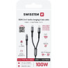 Swissten Textile 2in1 USB-C / Lighting Cable 100W 1.5m