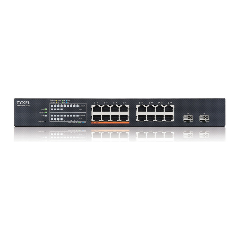 Zyxel XMG1915-18EP Valdomas L2 2.5G Ethernet (100/1000/2500) Maitinimas per Eternetą (PoE)