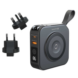 Swissten Power Bank ALL-IN-ONE PRO with exchangeable plugs US / EU / UK 20W 10000mAh