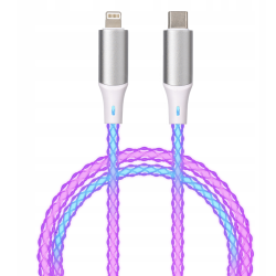 Qualo QCS-CL-00 Glowing Cable USB-С – Lightning / 12W /  1m / LED