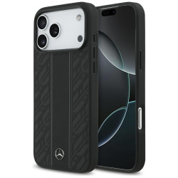 Mercedes Leather Laurel Leaves Stripes MagSafe Rear Cover for Apple iPhone 17 Pro Max