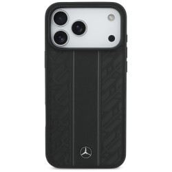Mercedes Leather Laurel Leaves Stripes MagSafe Rear Cover for Apple iPhone 17 Pro Max
