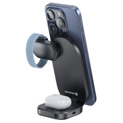 Swissten MagBase 3in1 Foldable Wireless Qi2 Charger (MagSafe compatible)