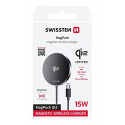 Swissten MagPuck Qi2 Wireless Charger 1.5m (MagSafe compatible)