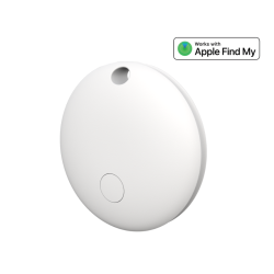 Setty FindMy Round TFO TAG 01 Smart Bluetooth Tracker with case White