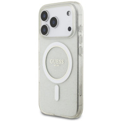 Guess IML Glitter Pearl Strap MagSafe Case for Apple iPhone 17 Pro