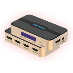 Vention HDMI Splitter 1in4 Out / 4K@30Hz / HDMI 1.4 / DC 5V power / metal housing