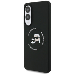 Karl Lagerfeld Silicone Double Heads and Circle MagSafe Case for Samsung Galaxy S25 Edge