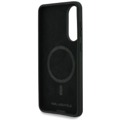 Karl Lagerfeld Silicone Double Heads and Circle MagSafe Case for Samsung Galaxy S25 Edge
