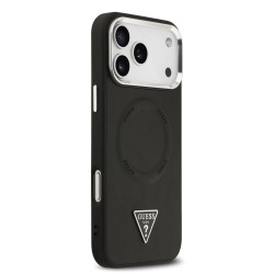 Guess PU Leather Triangle Logo MagSafe Case for Apple iPhone 17 Pro Max