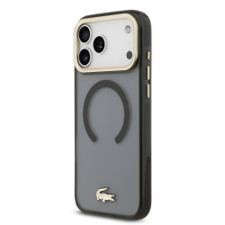 Lacoste PC/TPU Frosted Finish Gold Logo MagSafe Case for Apple iPhone 17 Pro Max