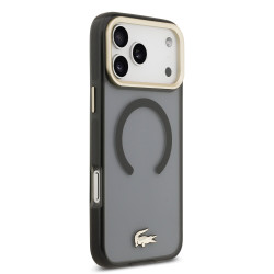 Lacoste PC/TPU Frosted Finish Gold Logo MagSafe Case for Apple iPhone 17 Pro Max
