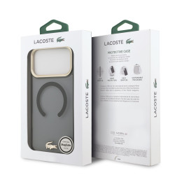 Lacoste PC/TPU Frosted Finish Gold Logo MagSafe Case for Apple iPhone 17 Pro Max