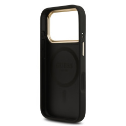 Guess PU Leather 4G Gold Frame MagSafe Case Чехол для Apple iPhone 17 Pro