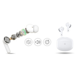GIEWONT RealSound PRO ANC ENC GWS800-2 Wireless Headphones / white