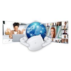 GIEWONT RealSound PRO ANC ENC GWS800-2 Wireless Headphones / white